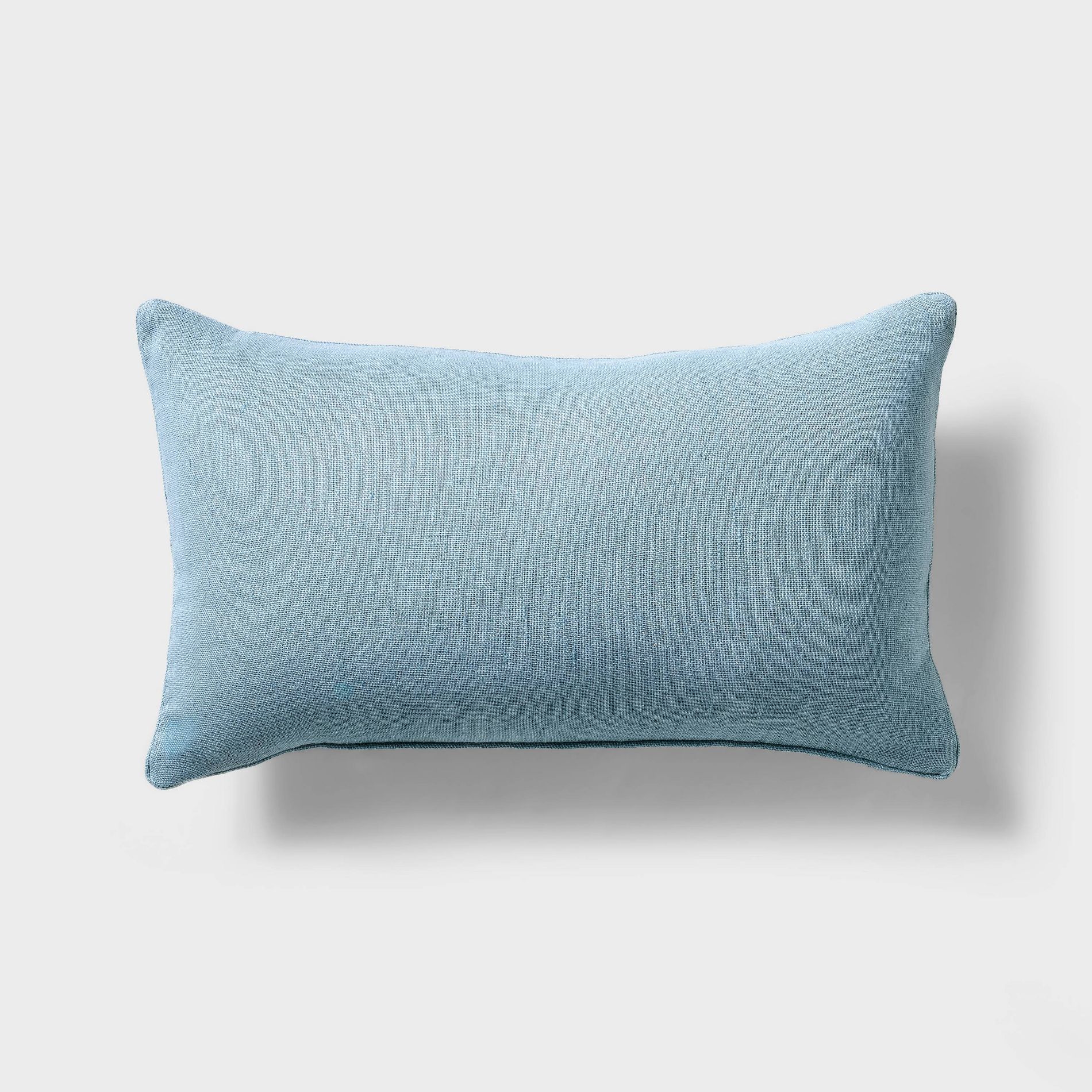 Lumbar Linen Throw Pillow Light Blue - Threshold™ a collection with @ThisOakHouse