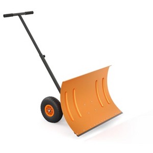 29"W Heavy-Duty Snowplow, with Adjustable Handle and Tilting Blade, Efficiently Removes Snow, Suitable for Driveways, Doorways, Sidewalks, Patios - 1 of 4