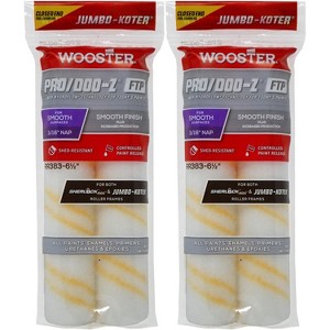 Wooster 6.5" Jumbo-Koter Pro/Doo-Z FTP 3/16" Nap Closed-End 2 Sets Of 2-Pack Roller Cover # RR383-6.5-2PK - 1 of 1