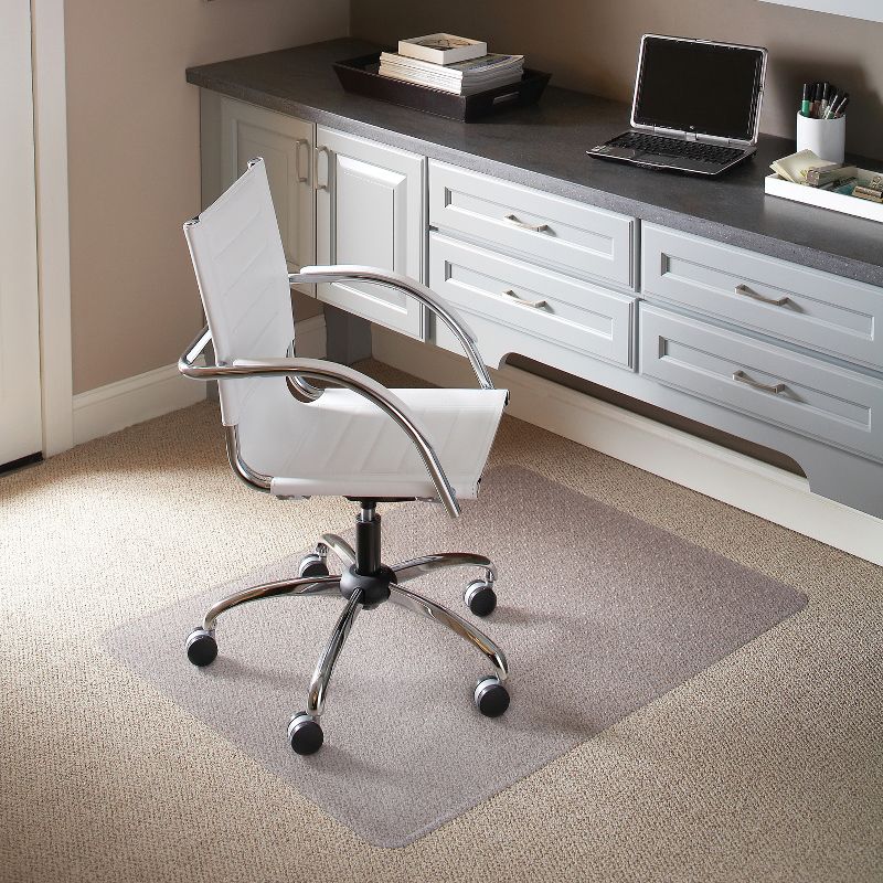 3'x4' Rectangle Solid Office Chair Mat Clear - Emma and Oliver, 3 of 4