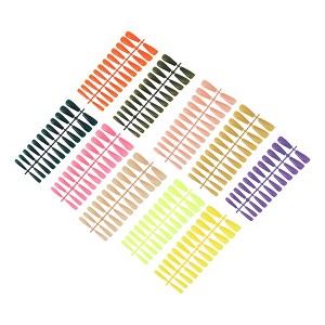 Unique Bargains Women's Beautiful Fake Nails Multicolored 240-pieces Per Set - 1 of 4