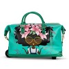 Pardon My Fro | Lily Jade Roller Bag, TEAL - 3 of 4
