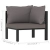 vidaXL Sectional Corner Sofa with Left Armrest for Indoor/Outdoor - Durable and Weather-Resistant Poly Rattan in Anthracite - 2 of 4