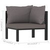 vidaXL Sectional Corner Sofa with Left Armrest for Indoor/Outdoor - Durable and Weather-Resistant Poly Rattan in Anthracite - image 2 of 4