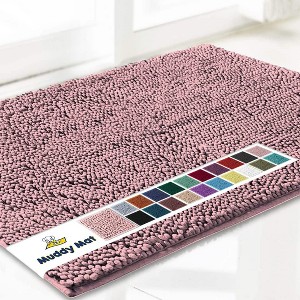 Muddy Mat Highly Absorbent  Soft Chenille Door Mat and Pet Rug Non Slip Thick Washable Area and Bath Mat for Indoor and Outdoor - 1 of 2