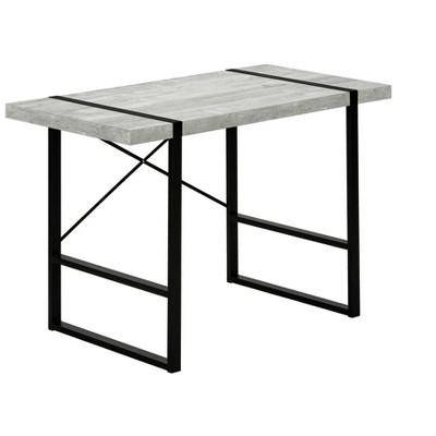 NicBex 48" Industrial Computer Desk with Grey Reclaimed Wood-Look Black Metal Legs, X-Shaped Support for Home Office, Laptop/Work