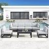 LayinSun 7-Piece Large Outdoor Modular L-Shaped Sectional Set with Coffee Table - 2 of 4