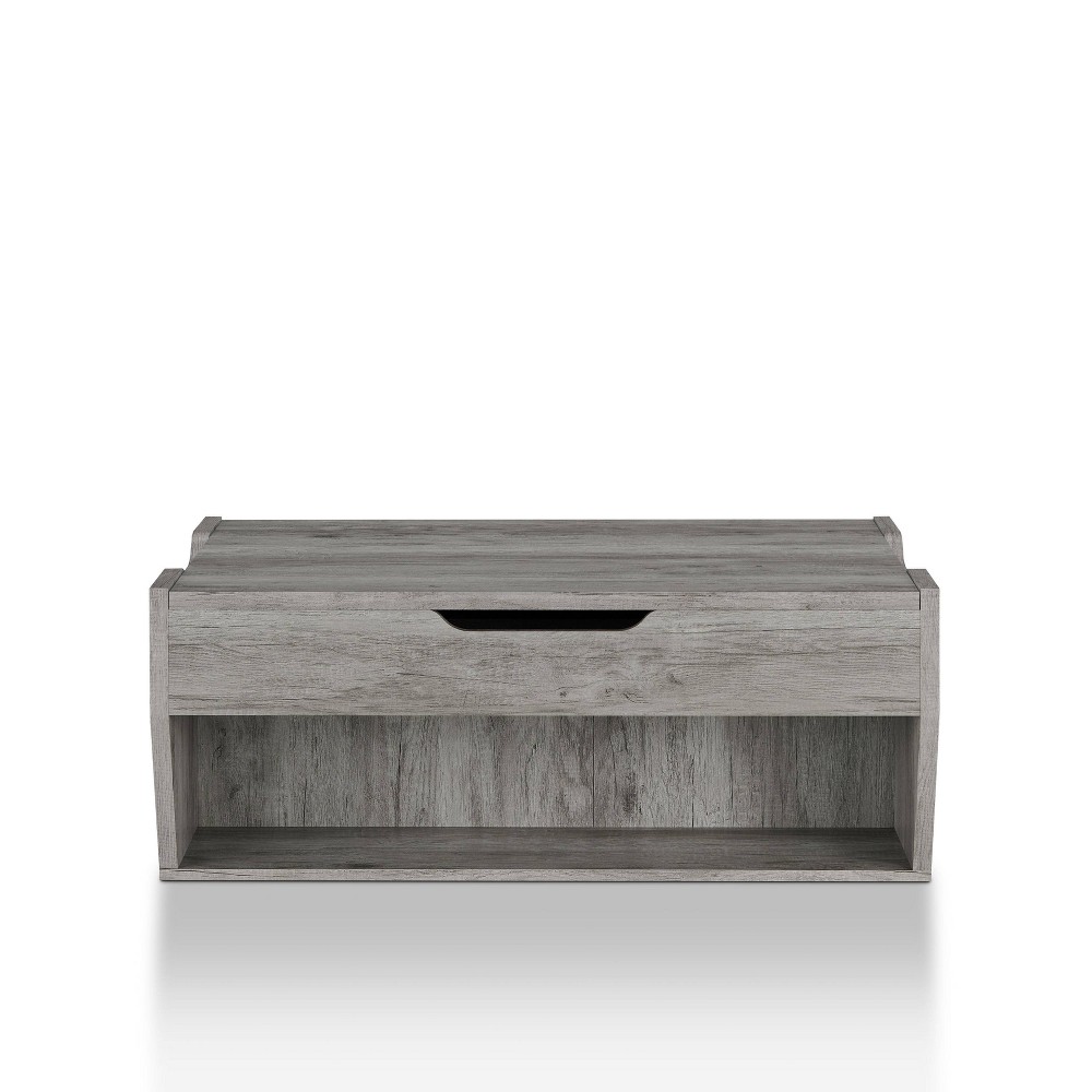 Photos - Coffee Table 24/7 Shop At Home Hadrien Lift Top  Distressed Gray