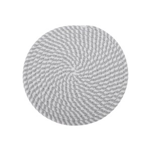 Unique Bargains Trivet Round Rope Woven Mat Cotton Non-woven Fabric 7.87"x7.87"x0.31" - 1 of 3