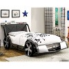 Wapiti Racer Car Youth Bed Silver/Gun Metal - miBasics - 2 of 4