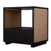 21" Handcrafted Acacia Wood Nightstand Brown/Black - The Urban Port - 2 of 4