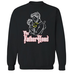 Rerun Island Men's The Father Hood Long Sleeve Graphic Cotton Pullover Sweatshirt - Black XXXL - 1 of 3