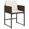 vidaXL Patio Chairs with Cushions 4 pcs Brown Poly Rattan - 3 of 4