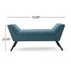 GDFStudio Selway Mid-Century Modern Tufted Upholstered Bench with Splayed Legs - 3 of 4