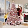 Rose Gold Prelit Christmas Tree, 150 Warm White LEDs w/ Sturdy Stand, Sparkle Xmas Decor for Home/Office - 3 of 4