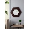 Grungis Hexagon Wall Mirrors with Natural Wood Frame,Decorative Dressing Wall-Mounted Decor Mirror for Bathroom,Living Room - 4 of 4