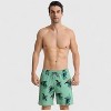 Anna-Kaci Men's Toucan Print Swim Shorts with Tropical Leaf Pattern and Adjustable Drawstring Waist - 4 of 4
