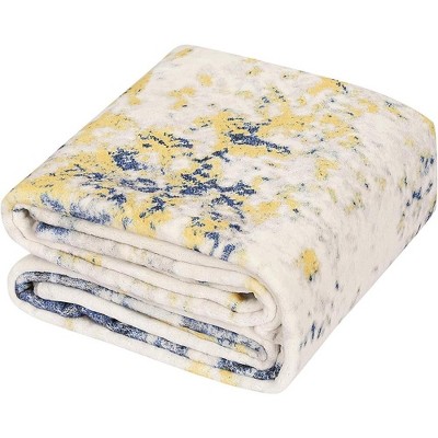 Garvee Abstract Modern Area Rug---Washable Foldable Soft Rugs with Non-Slip Backing,Non-Shedding Floor Mat (Yellow+Blue)