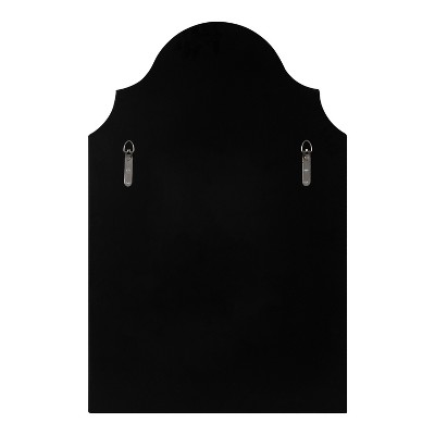 Leanna Silver Arched Wall Mirror with Scalloped Edges