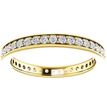 Pompeii3 1/2 Ct Diamond Eternity Ring Womens Wedding Band 14k Yellow Gold EX3 Lab Created
