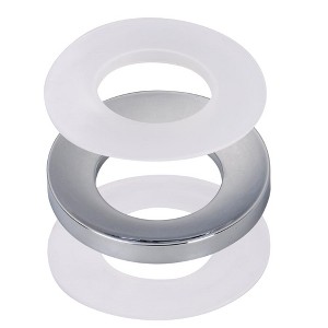 Aquaterior 3" Mounting Ring Spacer Chrom For Bathroom Glass Vessel Sink Drain Mount Support Silver - 1 of 4