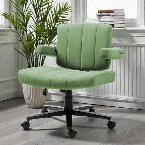 Mshliw Ergonomic Swivel Office Chair with Adjustable Height, Dining Chair, Wide Seat and Lumbar Support for Home Office Workspace Seating - 1 of 4