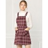 Allegra K Women's Causal Adjustable Strap Above Knee Suspender Skirts - 2 of 4
