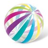 Intex Jumbo Inflatable Glossy Colorful Transparent PVC Giant Beach Ball w/Repair Patch in Polka-Dot or Rainbow Stripes for Ages 3 & Up, Color Varies - 2 of 4