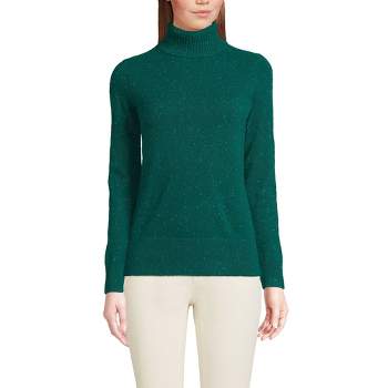 Lands' End Women's Tall Cashmere Turtleneck Sweater