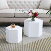 NicBex Modern Hexagon Nesting Coffee Table Set of 2 with Solid Frame for Living Room and Office - 3 of 4