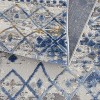 LunaLulink The blue and cream woven rug is easy to clean and stain and fade resistant. - 2 of 4