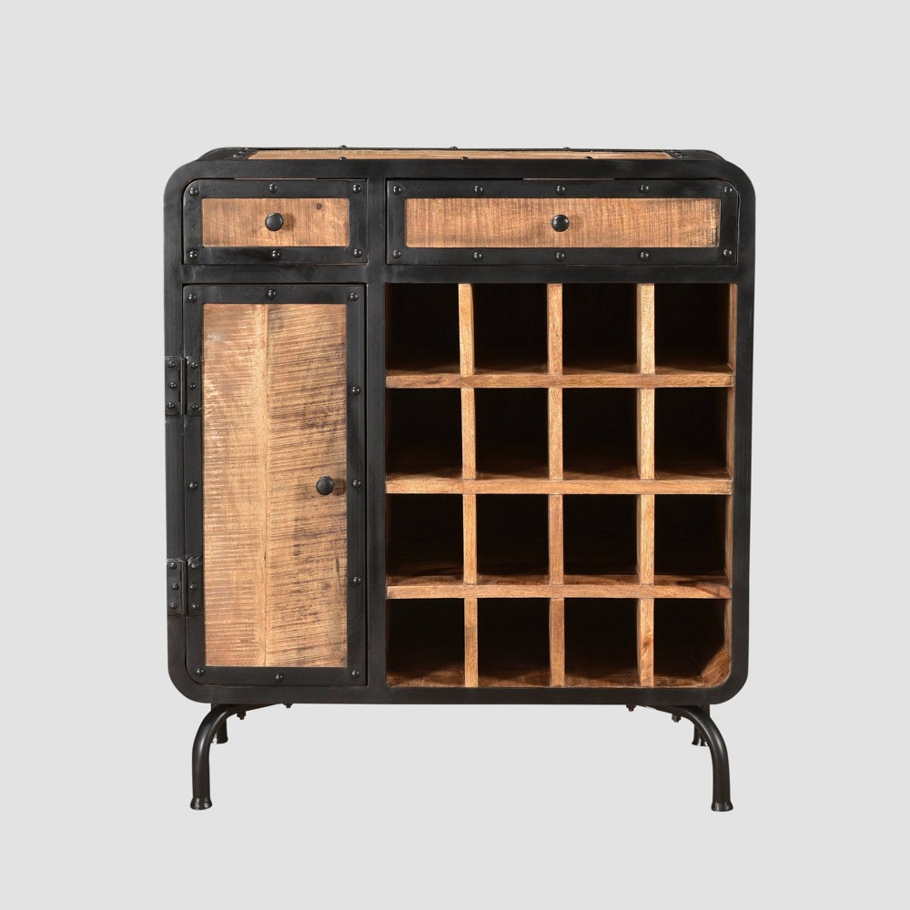 Carmine Modern Industrial Wine Rack Natural - Christopher Knight Home