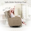 NicBex Corduroy Fabric Glider Swivel Chair,Upholstered Swivel Recliner Chairs with High Backrest,Modern Swivel Chair,Nursing Chair for Bedroom - 4 of 4