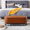 NicBex Ottoman with Storage Bench Storage Organizer Oval Storage Bench End of Bed for Entryway Bathroom Bedroom - image 4 of 4