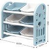 Toy Organizers with 6 Removable Bins Multi-Functional Storage Cabinet Unit for Playroom Living Room Nursery Room One Size - 3 of 4