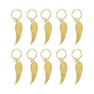 Unique Bargains Wings Hair Ring Pendants 10 Pcs - 1 of 4