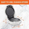 MasterChef 3-in-1 Mini Breakfast Maker- Cooks Eggs, Pancakes, Donuts, Waffles and More! 3 Removable Non-Stick Plates for Easy Cleaning & Storing - 3 of 4