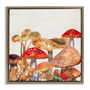 Stupell Industries Rustic Woodland Mushrooms, 18" x 18" - 1 of 4