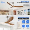 60 Inch Smart Ceiling Fan No Light and Remote/APP/Voice Control Work with Alexa 3 ABS Blades Fan with 3 Downrod 6 Speed Outdoor Indoor Ceiling Fan - 3 of 4