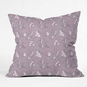 Holli Zollinger Boho Wild Square Throw Pillow Purple - Deny Designs