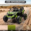 Kids Off-Road Electric Vehicle, 24V 2-Seater 4WD Kids UTV with Remote Control, LED Lights, Shock Absorber, Music Player - 2 of 4