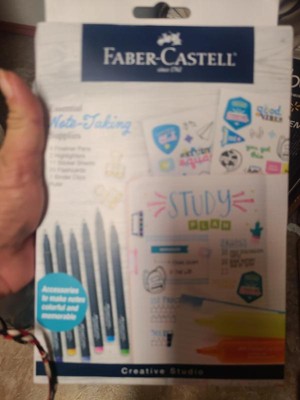 Faber-Castell Essential Note Taking Supplies - Studying Essentials Set with  6 Fineliner Journal Pens, College School Supplies, Stationary and Planner