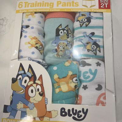 Bluey Unisex Baby  Exclusive 7-Pack Potty Training Pants with  Stickers and Success Chart, Sizes 18 M, 2t, 3t & 4t