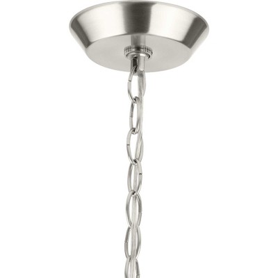 Lassiter 5-Light Brushed Nickel Chandelier with Clear Glass Shades