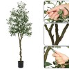 Artificial Olive Tree – Realistic Faux Potted Plant with Lifelike Leaves & Fruits for Indoor/Outdoor Home/Office Decor - 4 of 4