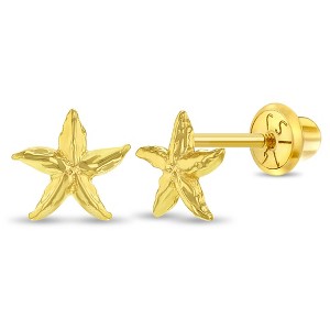 Girls' Starfish Screw Back 14k Gold Earrings - In Season Jewelry - 1 of 3