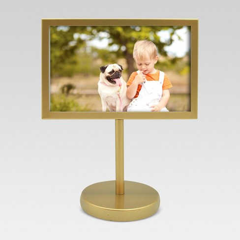 Grey Pedestal Photo Clip Stand with Family Sentiment Frame, 4x6