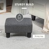 Vynxaria Linen Fabric Cube Ottoman Foot Rest ¨C Stylish & Versatile for Any Room - 3 of 4
