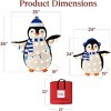 JIONJOY 2-Piece Lighted Penguin Family – 3ft Tall Pop-Up Outdoor Christmas Decoration, Soft Plush Fabric, Weather-Resistant (Parent & Chick Design) - 2 of 4
