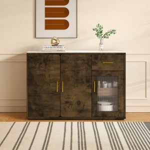 NicBex Modern Buffet Sideboard Cabinet with Drawer and 3 Doors Freestanding Kitchen Storage Cabinet - 1 of 4